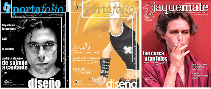 Portadas de Revista Portafolio y revista Jaquemate